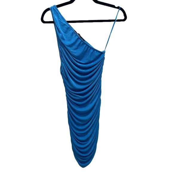 Lioness The Goddess Mini Dress XS Teal Blue Shimmer - Picture 4 of 12